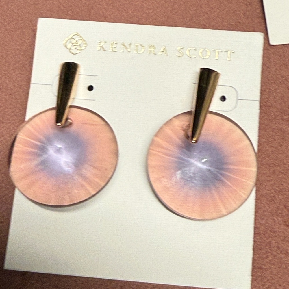 Kendra Scott Gold and Pink Earrings
